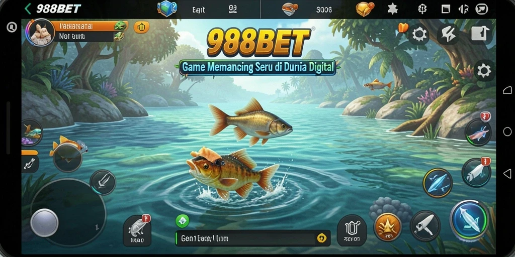 Screenshot 988BET menampilkan aksi memancing yang seru dan grafis mengesankan.