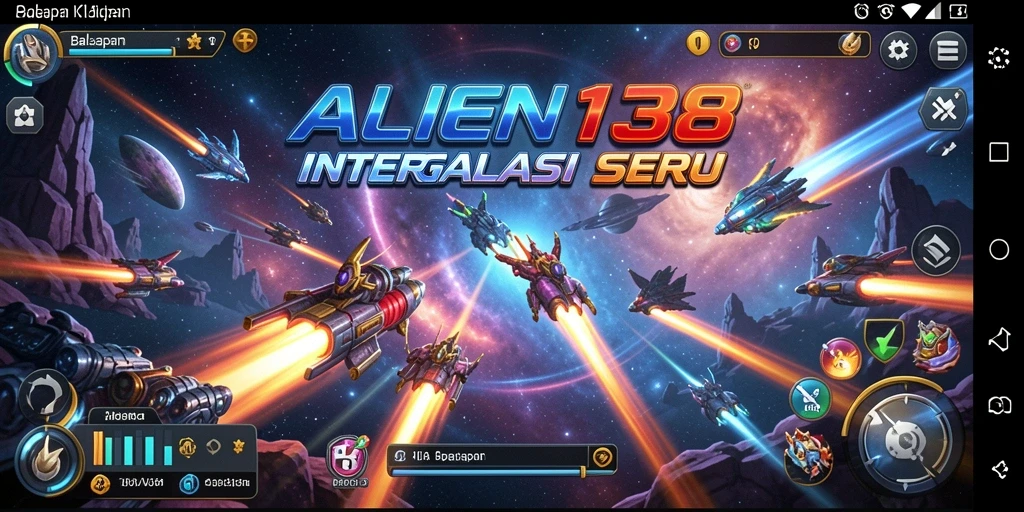 Screenshot menunjukkan balapan seru di luar angkasa dengan kendaraan futuristik.