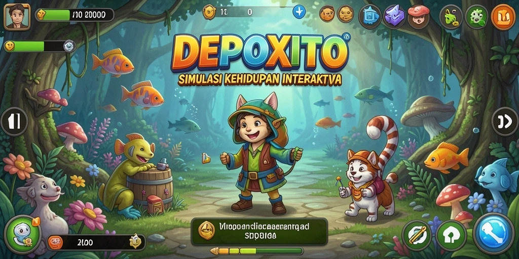 Screenshot utama DEPOXITO menampilkan gameplay interaktif yang seru.