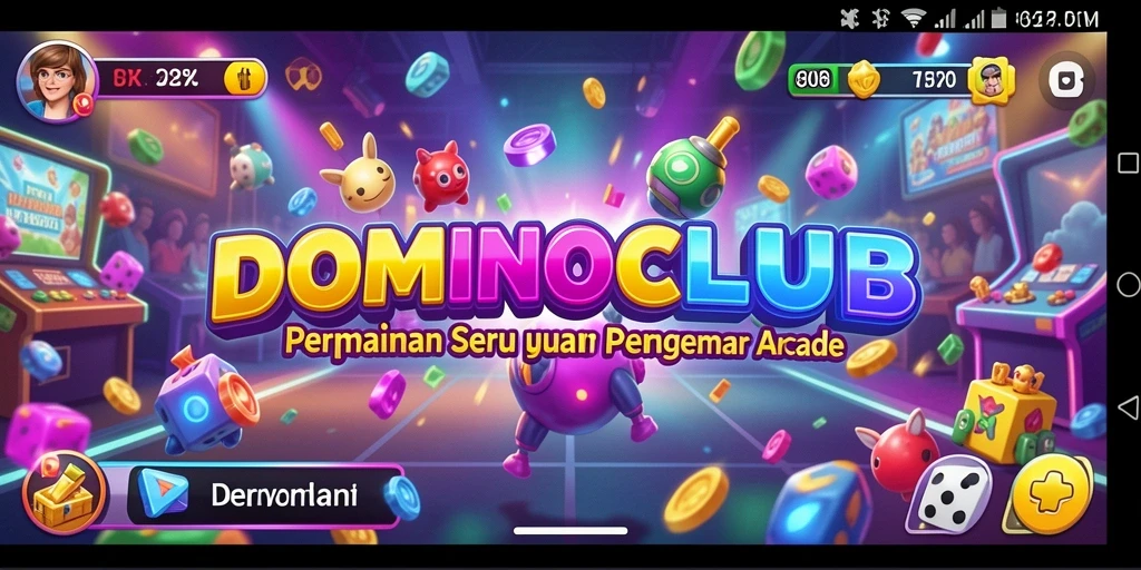 Tampilan gameplay seru dari DOMINOCLUB saat bermain domino.