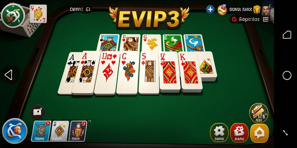 Screenshot utama EVIP3 menunjukkan pengalaman bermain domino yang menarik.
