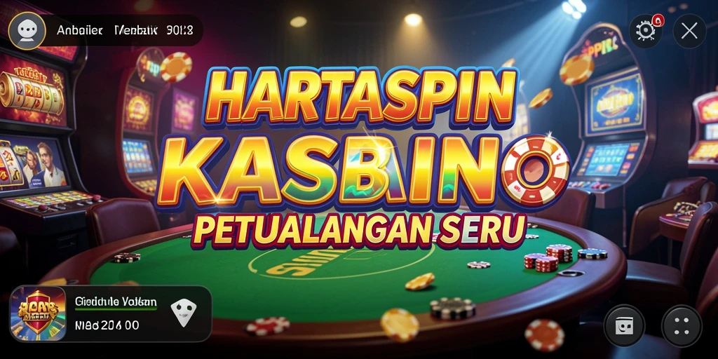 Screenshot gameplay HARTASPIN menampilkan suasana kasino yang mengasyikkan.