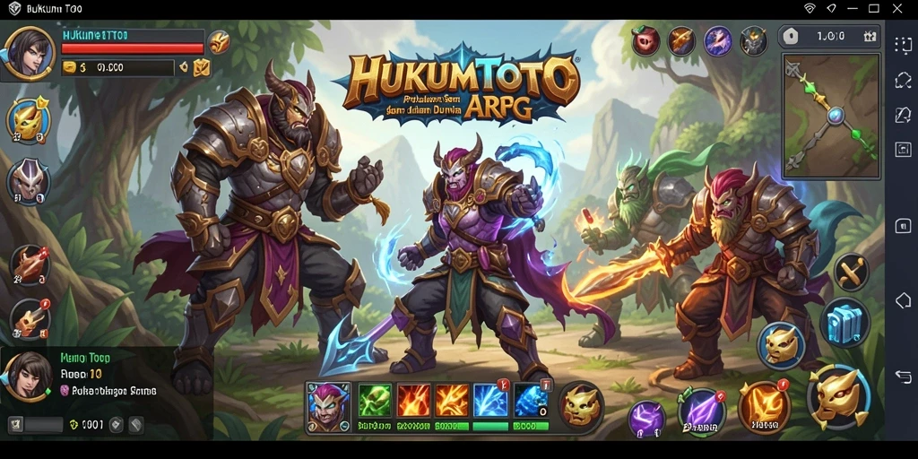 Tampilan gameplay HUKUMTOTO yang penuh aksi dan petualangan seru.