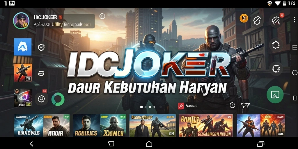 Tampilan utama IDCJOKER dengan berbagai fitur Utility.