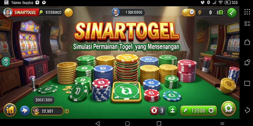 Screenshot dari gameplay SINARTOGEL yang menunjukkan simulasi taruhan togel.