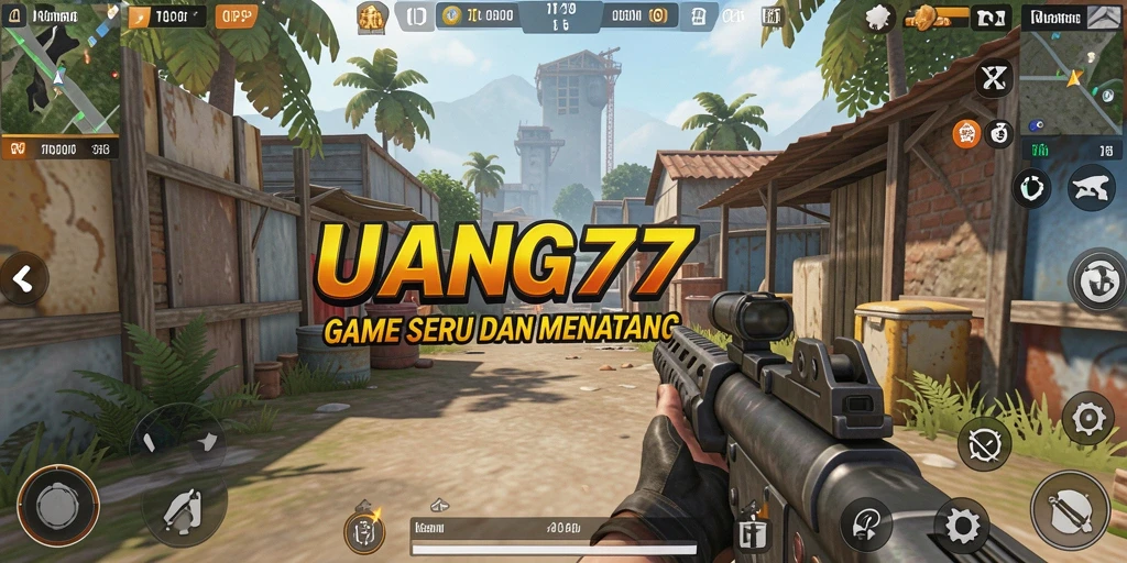 Screenshot gameplay UANG77 menampilkan aksi seru dalam TPS.